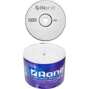 Aone Branded DVD-R 16x 4.7GB / 120 Minutes Blank Discs 50 Pack