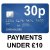 Card Payment Under £10