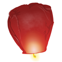 Red Chinese Wishing Flying Sky Lantern (Single)